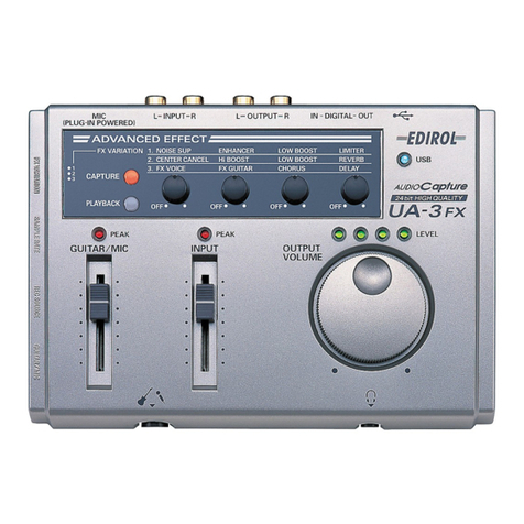 Edirol Audio Capture UA-3FX User manual