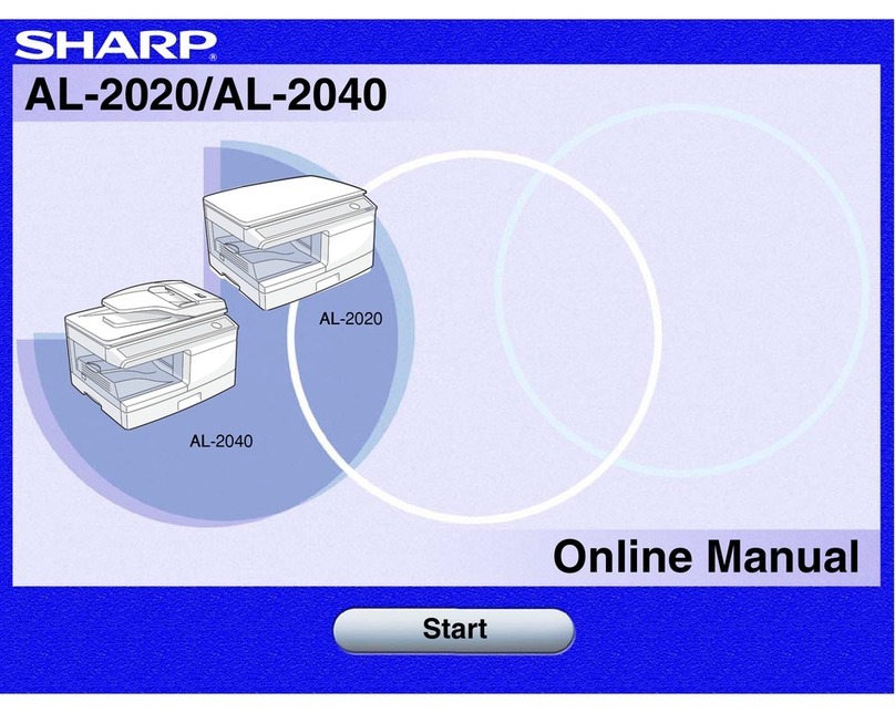 Sharp AL-2020 Setup guide