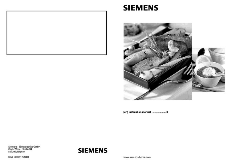 Siemens Gas hob User manual