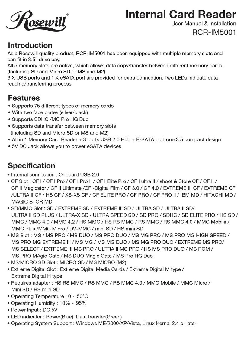 Rosewill RCR-IM5001 Operating instructions