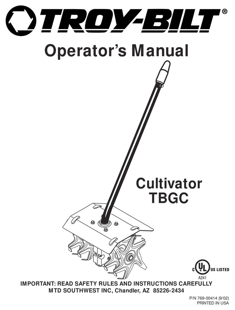 Troy-Bilt TBGC Operator's manual