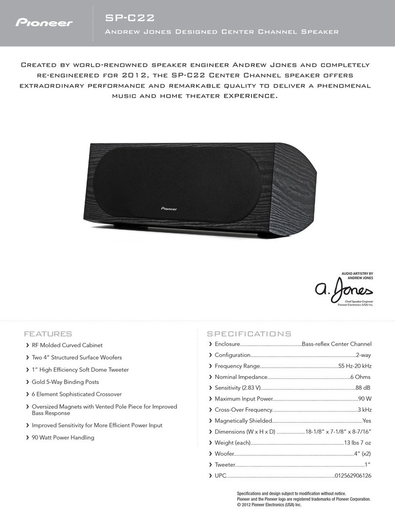 Pioneer SP-C22 User manual Pioneer SP-C22 User manual