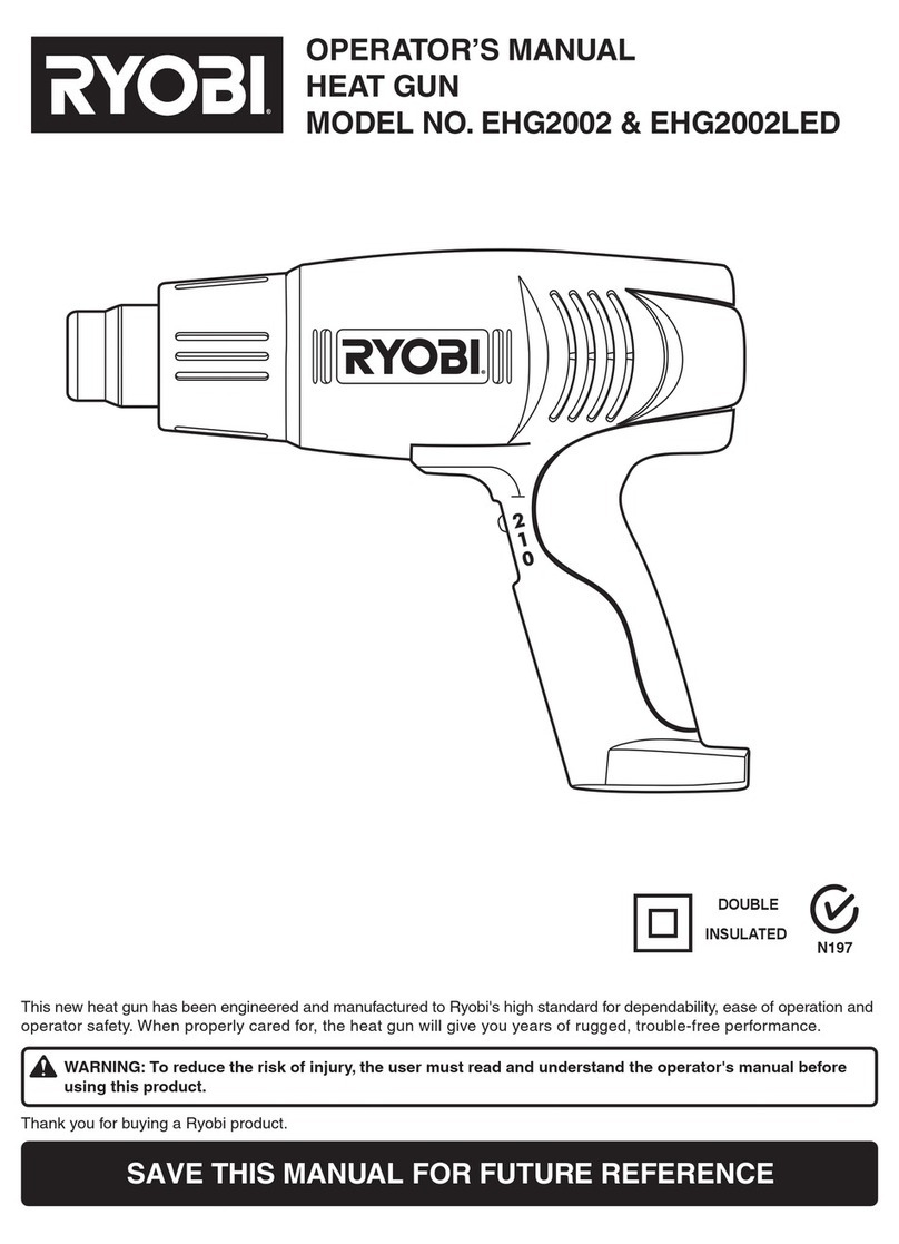 Ryobi EHG2002LED User manual