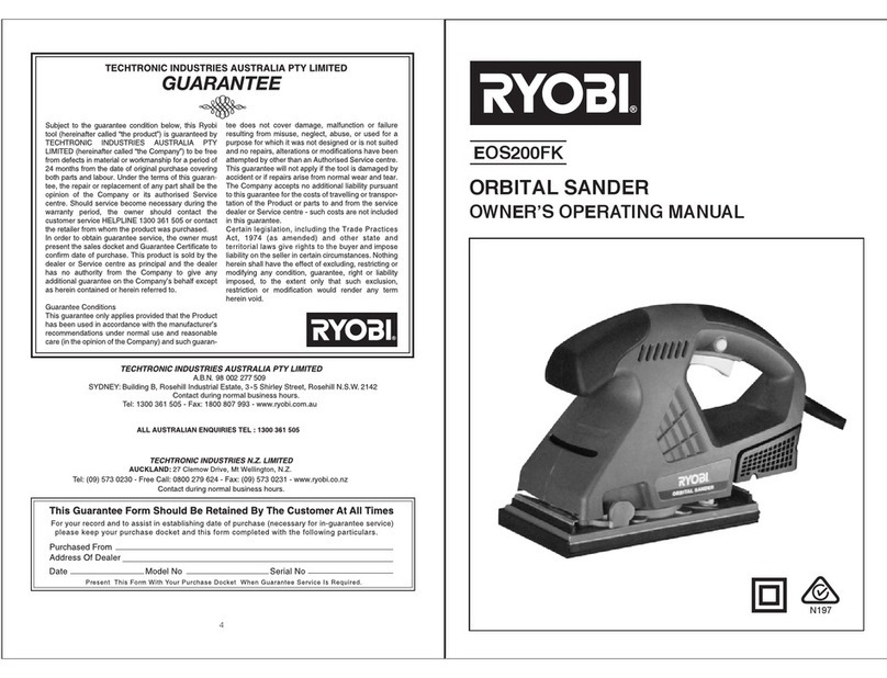 Ryobi EOS200FK Owner's operating manual