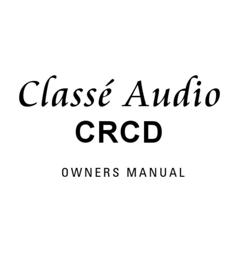 Classe Audio CRCD User manual