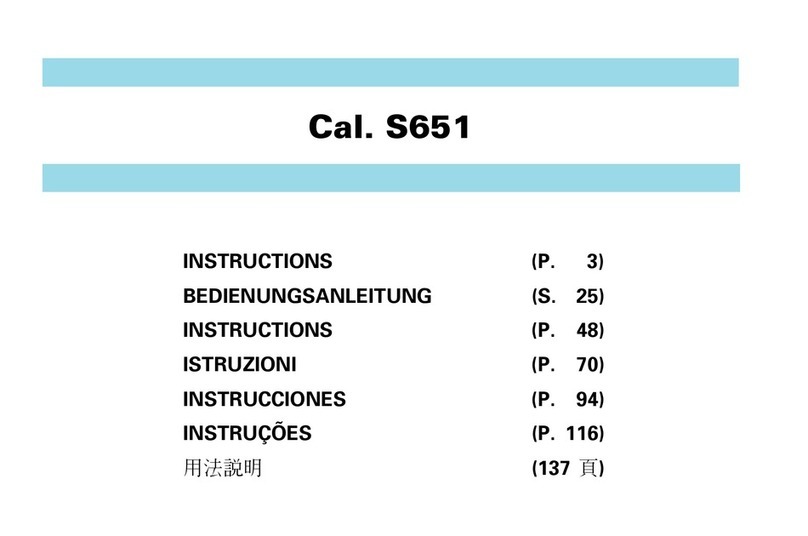 Seiko S651 User manual