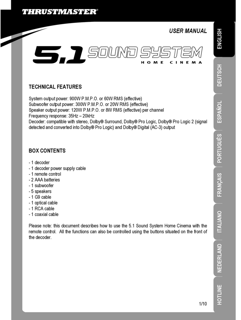 Thrustmaster 5.1 sound system user manual
