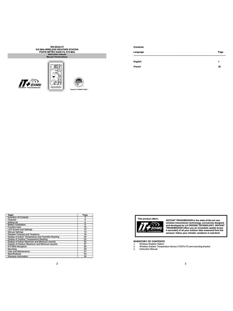 La Crosse Technology WS-9632U-IT User manual La Crosse Technology WS-9632U-IT User manual