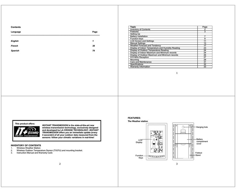 La Crosse Technology Wireless Weather Station instruction manual