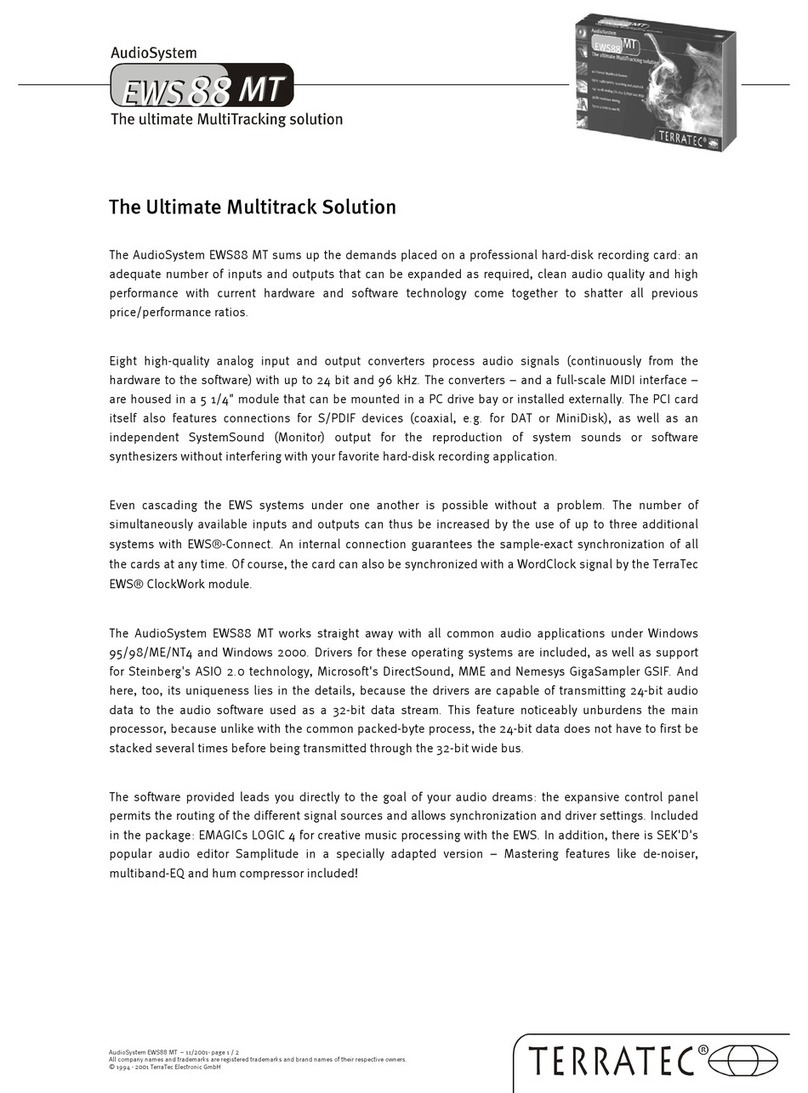 TerraTec EWS88 MT User manual