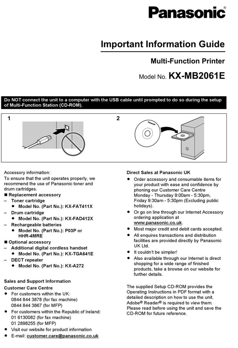 Panasonic KX-MB2061E Operating manual