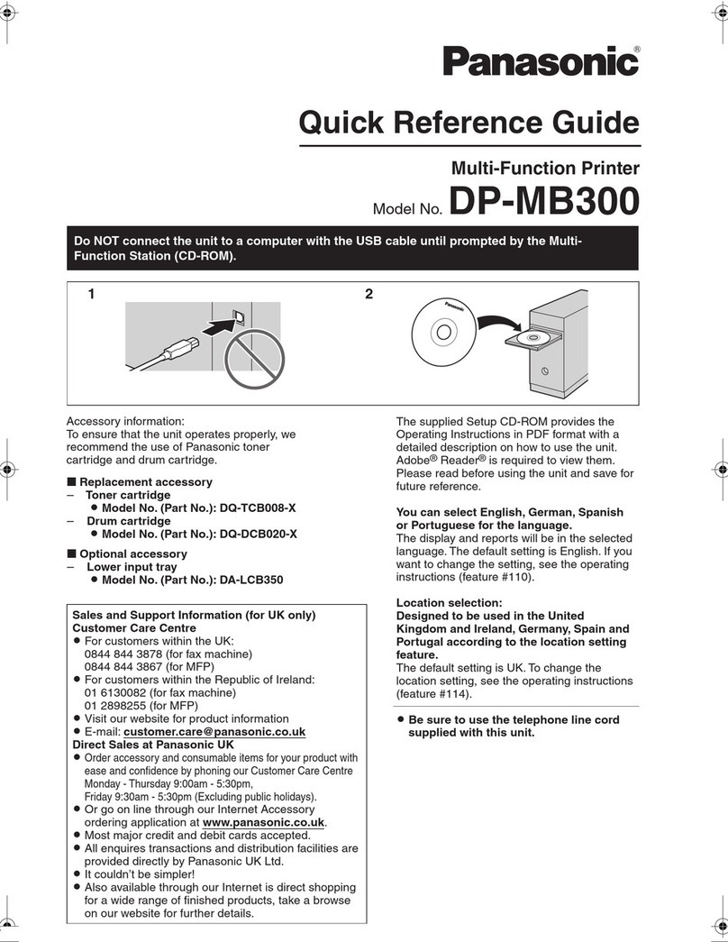 Panasonic DP-MB300 User manual