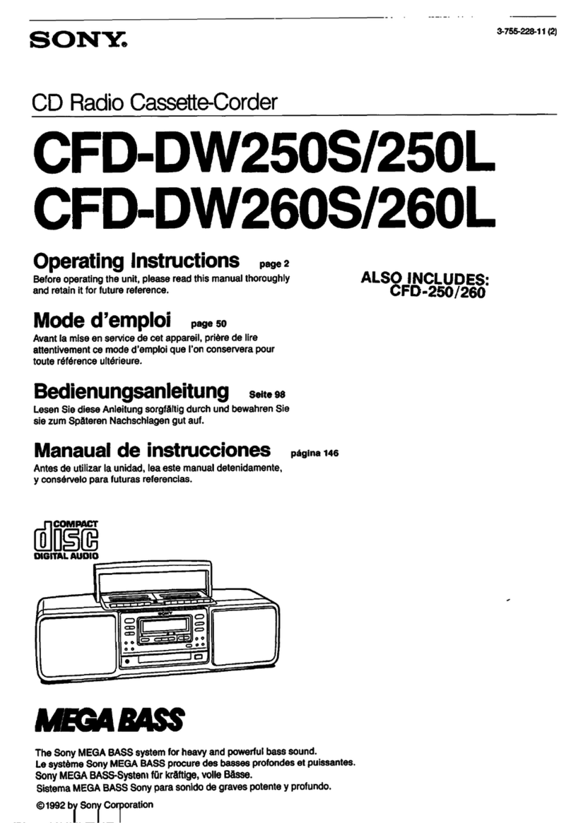 Sony CFD-DW250S User manual