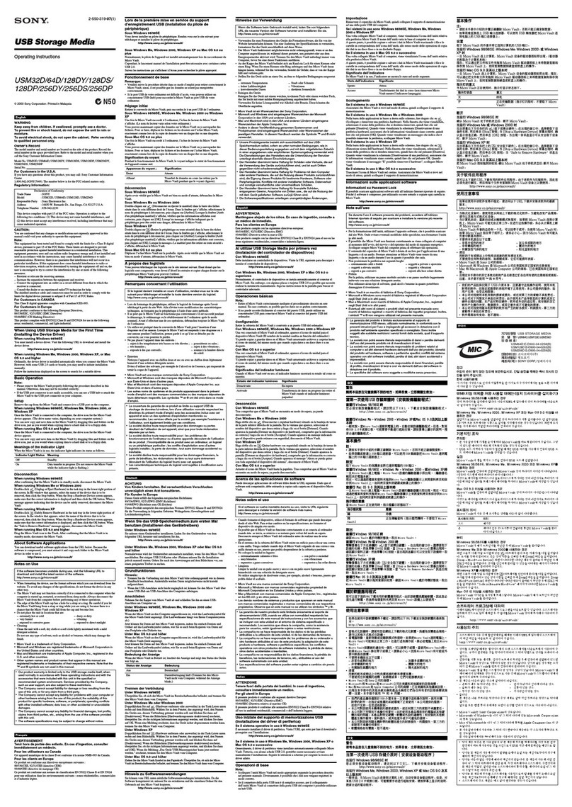 Sony USM32D User manual