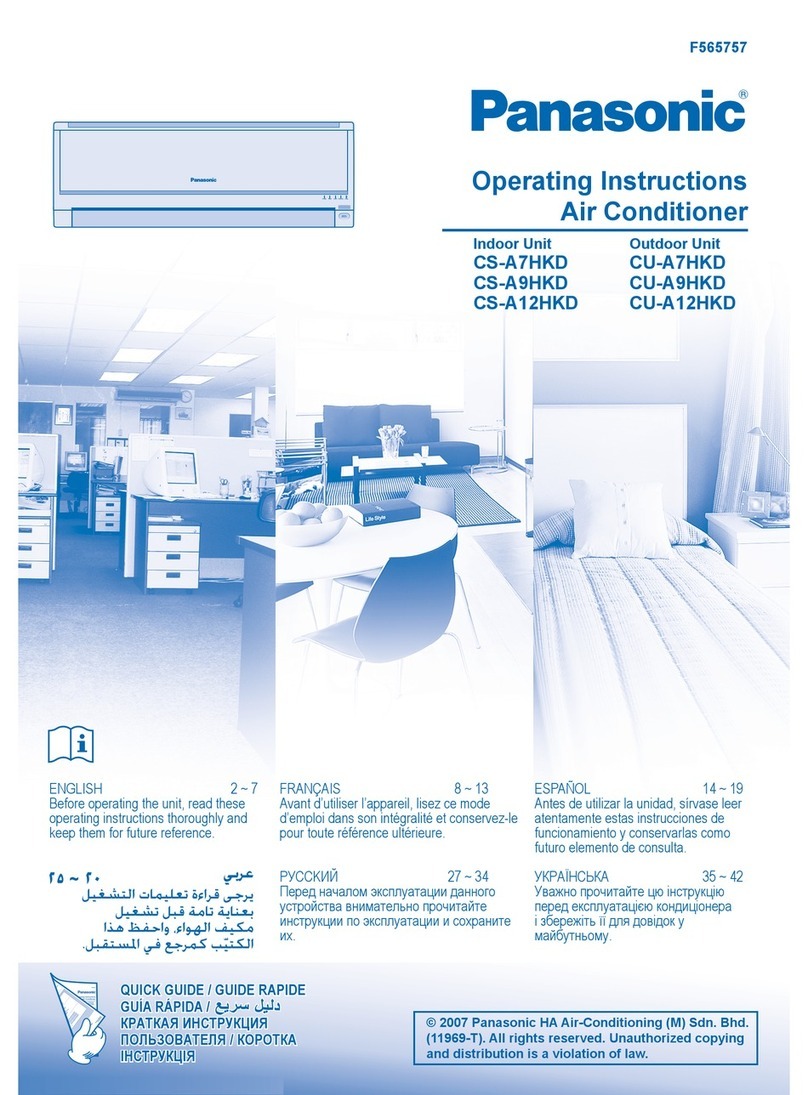 Panasonic CS-A7HKD User manual