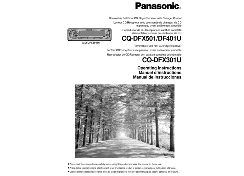 Panasonic CQDF401U - AUTO RADIO/CD DECK User manual Panasonic CQDF401U - AUTO RADIO/CD DECK User manual