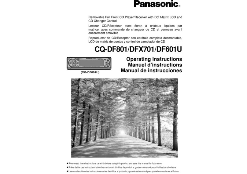 Panasonic CQDF601U - AUTO RADIO/CD DECK operating instructions Panasonic CQDF601U - AUTO RADIO/CD DECK operating instructions