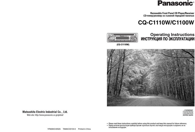 Panasonic CQ-C1100W User manual