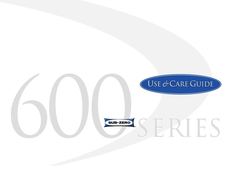 Sub-Zero 601R User manual Sub-Zero 601R User manual
