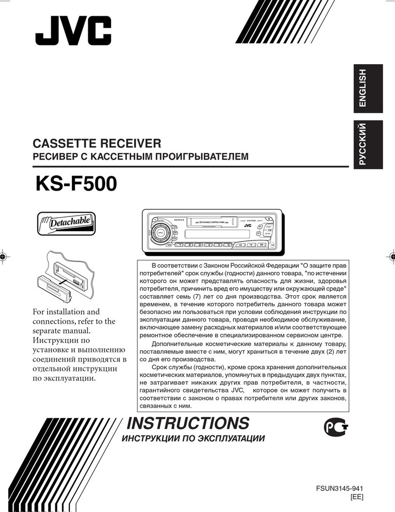 JVC Car Cassette Deck KS-F500 User manual