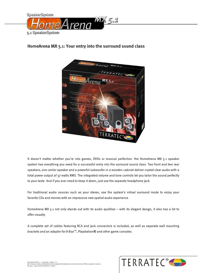TerraTec HOME ARENA MX 5.1 Installation guide
