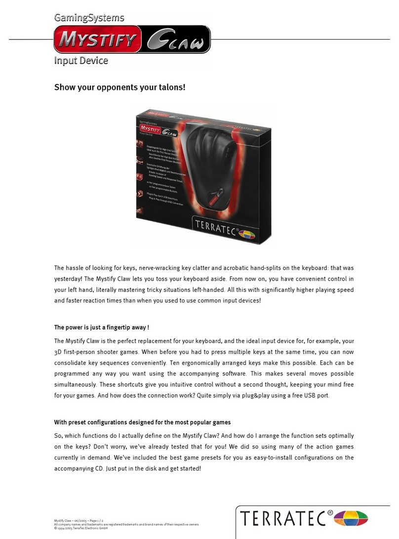 TerraTec MYSTIFY CLAW Product information