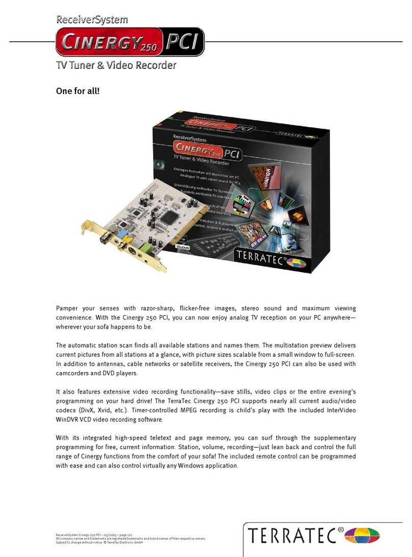 TerraTec CINERGY 250 PCI Installation guide