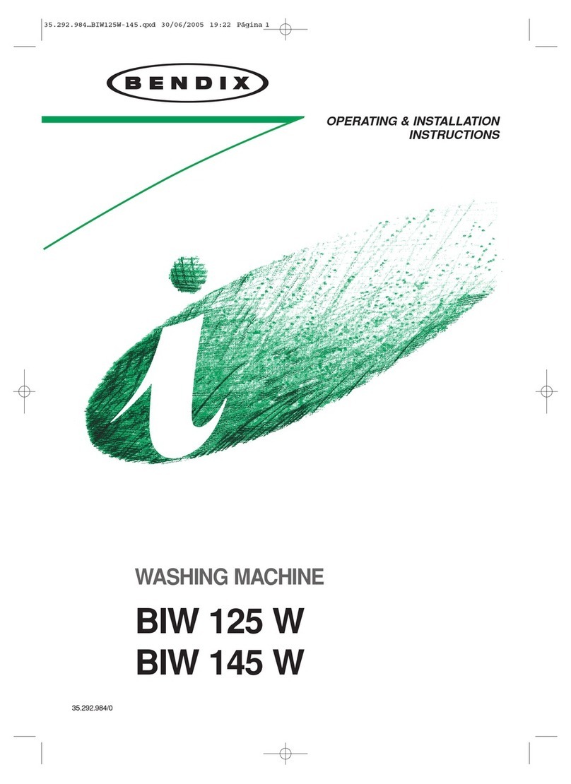 BENDIX BIW 145 W User manual