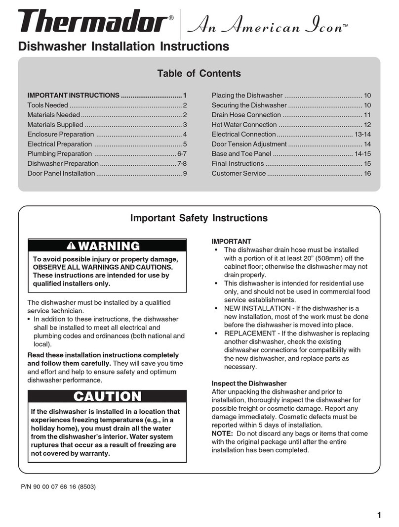 Thermador DWHD64CP User manual