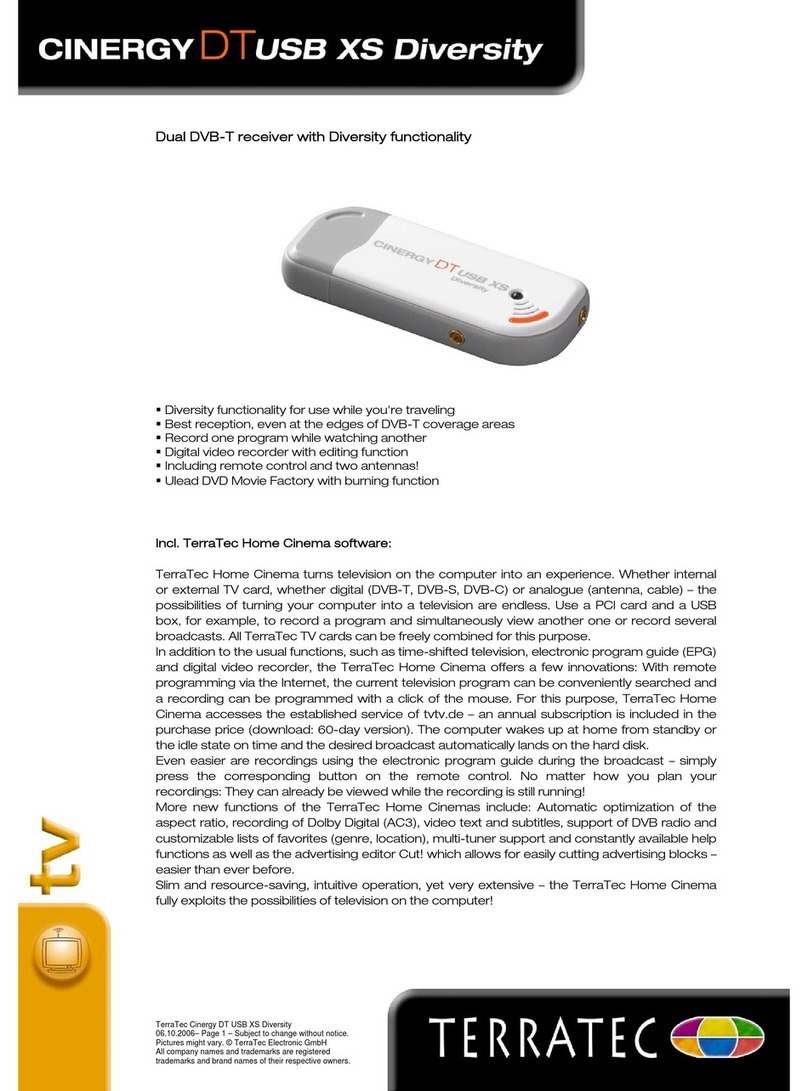 TerraTec CINERGY DT USB XS DIVERSITY Instruction manual
