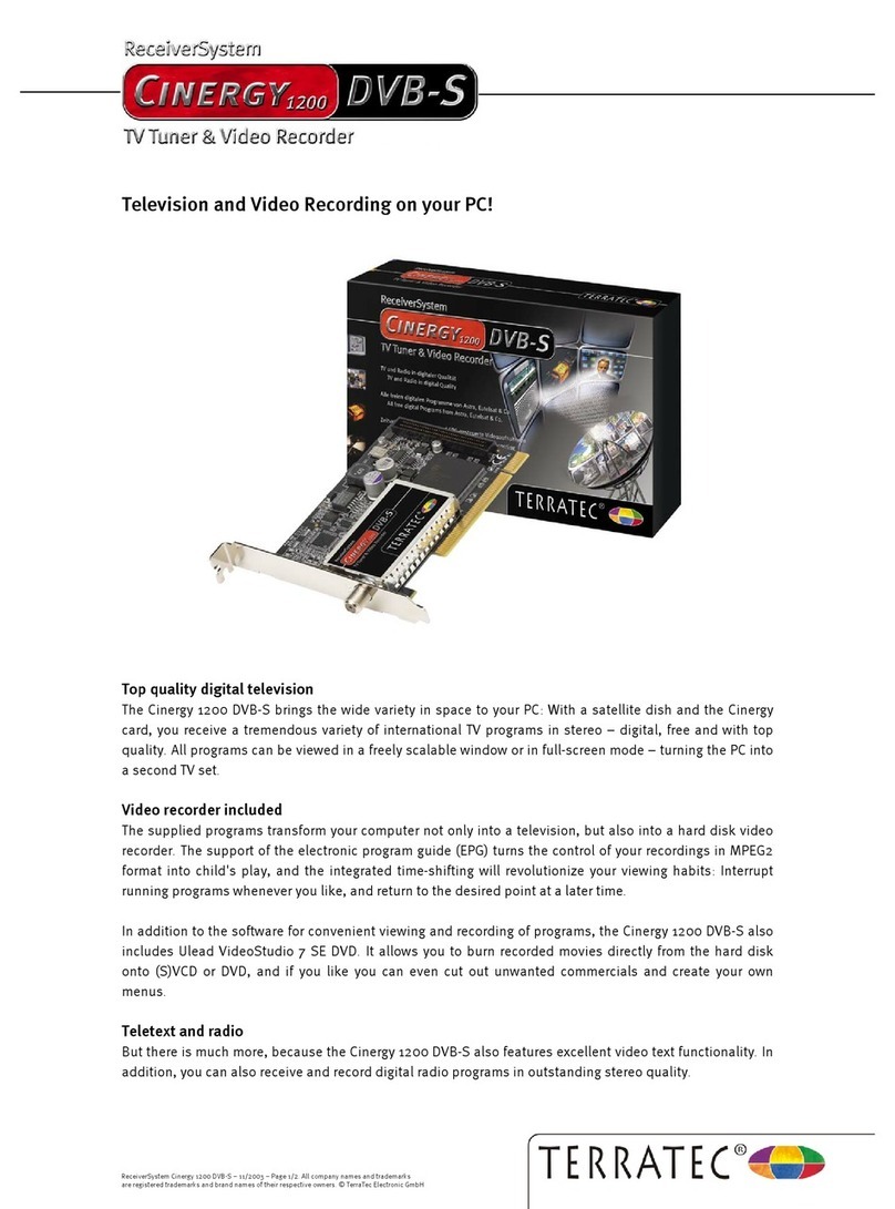 TerraTec CINERGY 1200DVB-S Installation guide TerraTec CINERGY 1200DVB-S Installation guide