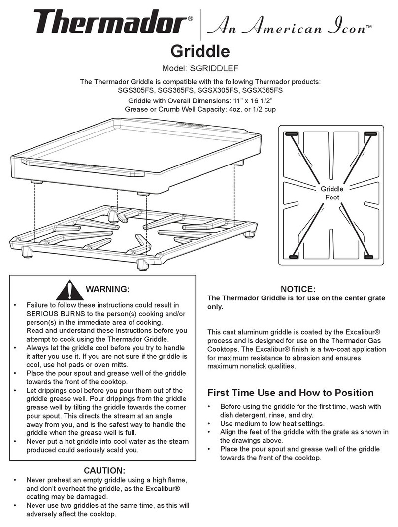 Thermador SGRIDDLEF installation instructions