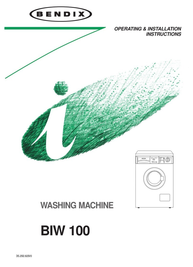 Tricity Bendix BIW 100 Product guide