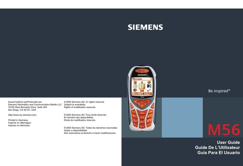 Siemens Gigaset M56 User manual Siemens Gigaset M56 User manual