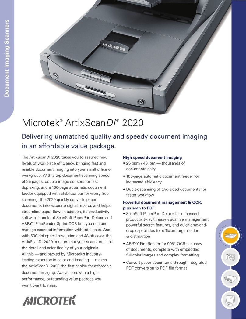 Microtek ArtixScan DI 2020 User manual