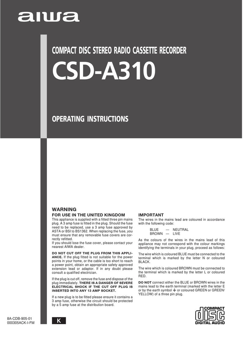 Aiwa CSD-A310 HA User manual