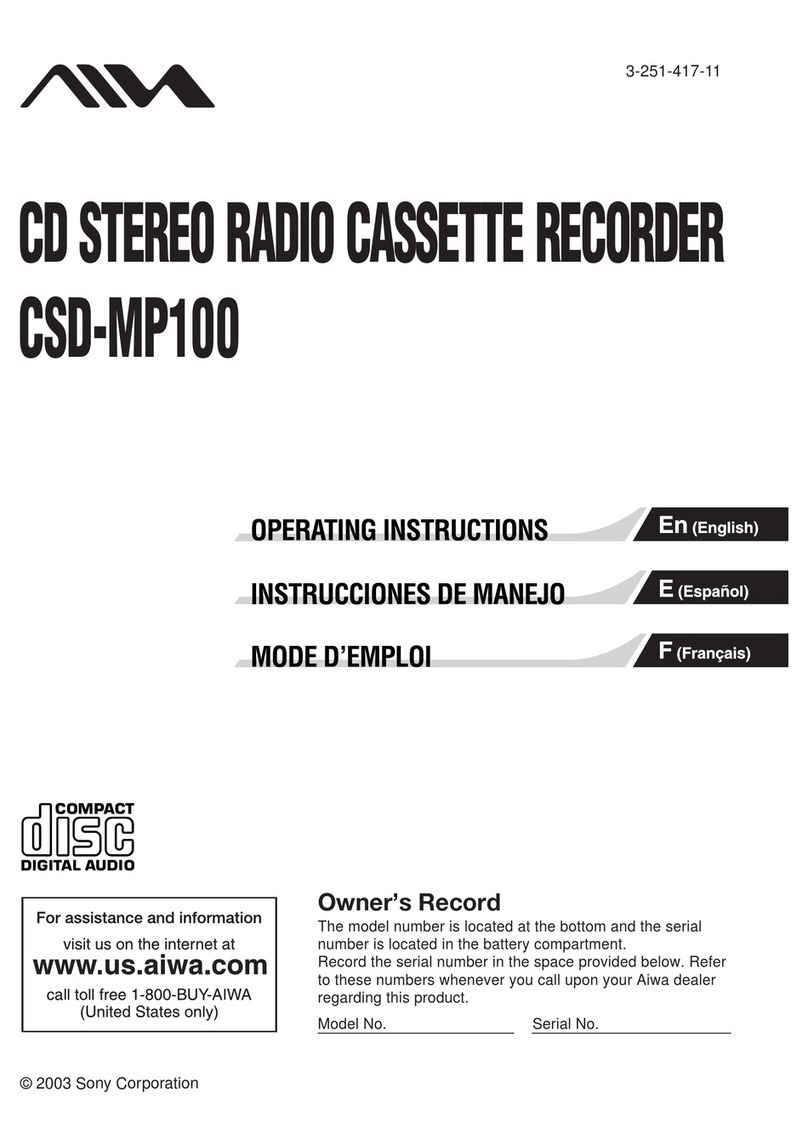 Aiwa CSD-MP100 User manual