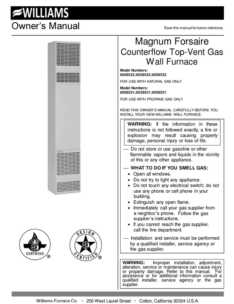 Williams 6008532 User manual