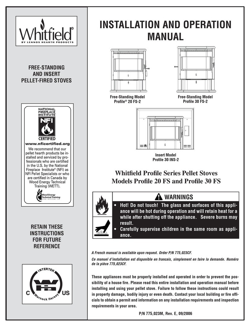 Whitfield Profile 20 FS Installation and operation manual