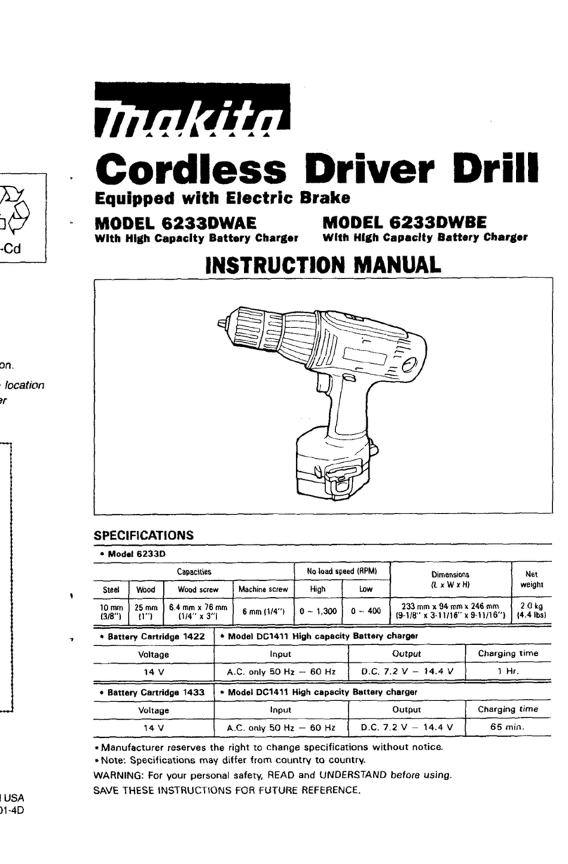 Makita 6233DWAE User manual Makita 6233DWAE User manual