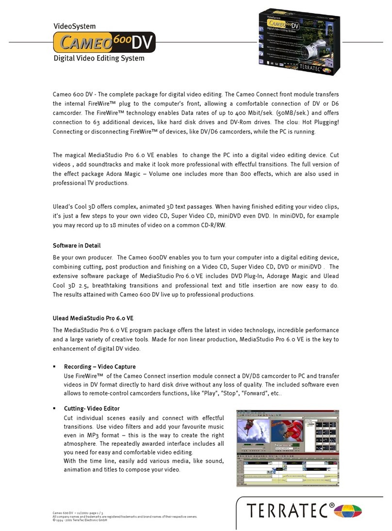 TerraTec CAMEO 600DV Technical data