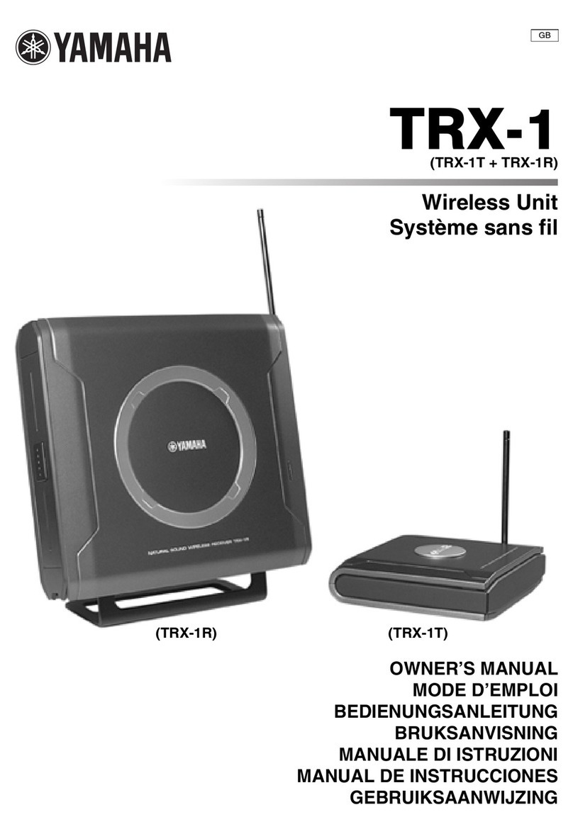 Yamaha TRX-1 User manual Yamaha TRX-1 User manual