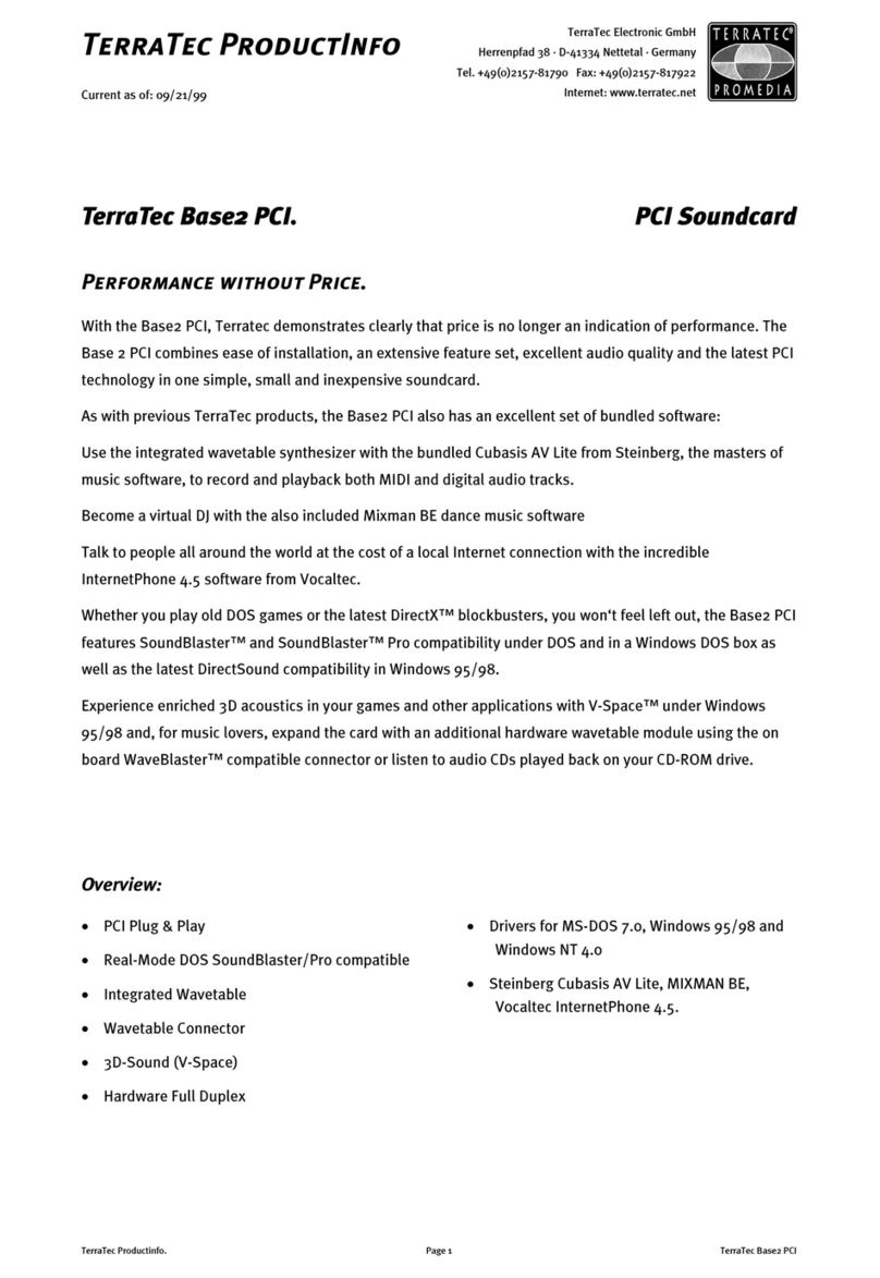 TerraTec BASE2 PCI User manual