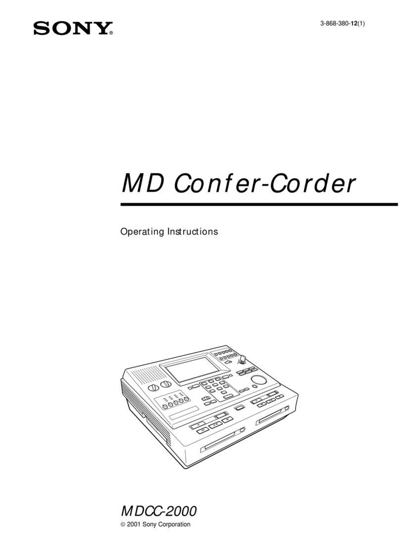 Sony MDCC-2000 operating instructions