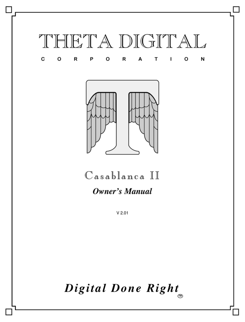 Theta Digital Casablanca II owner's manual