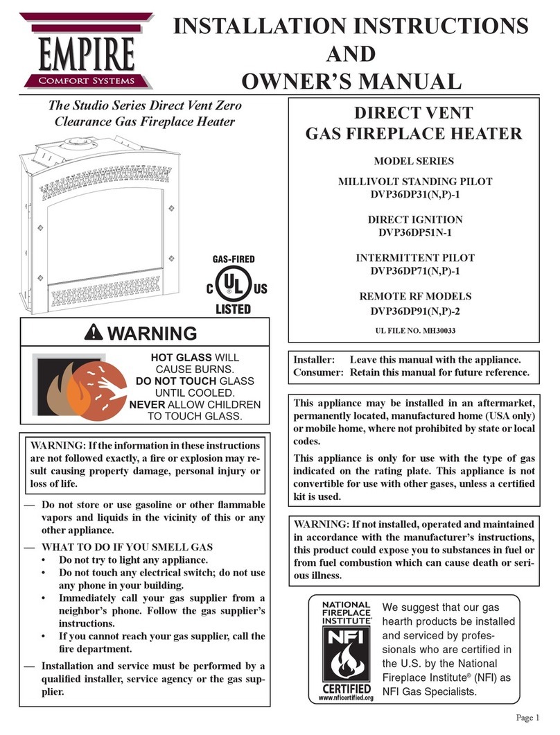 Empire Comfort Systems DVP36DP31N-1 owner's manual