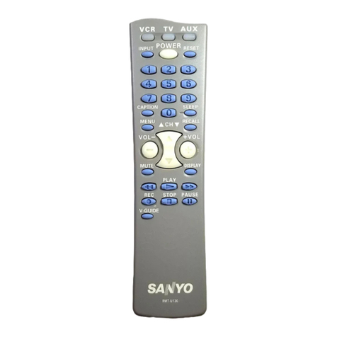 Sanyo Glow Keys RMT-U130 User manual Sanyo Glow Keys RMT-U130 User manual