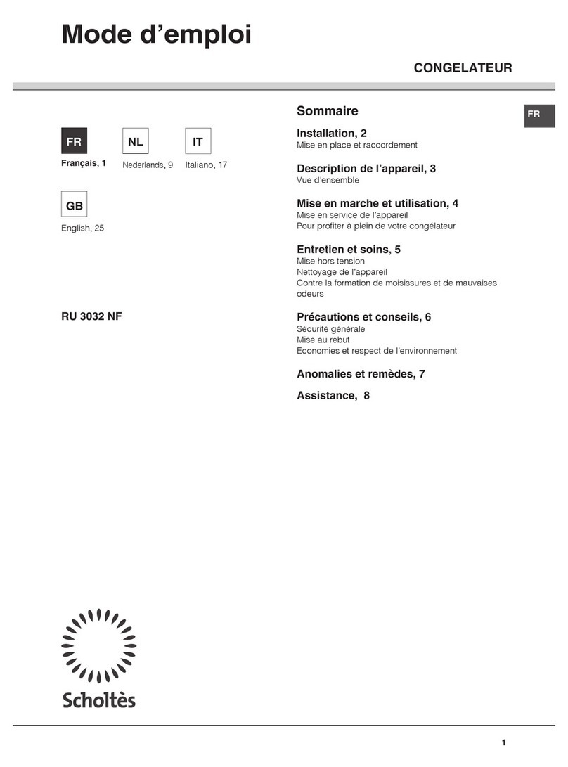 SCHOLTES RU 3032 NF User manual SCHOLTES RU 3032 NF User manual