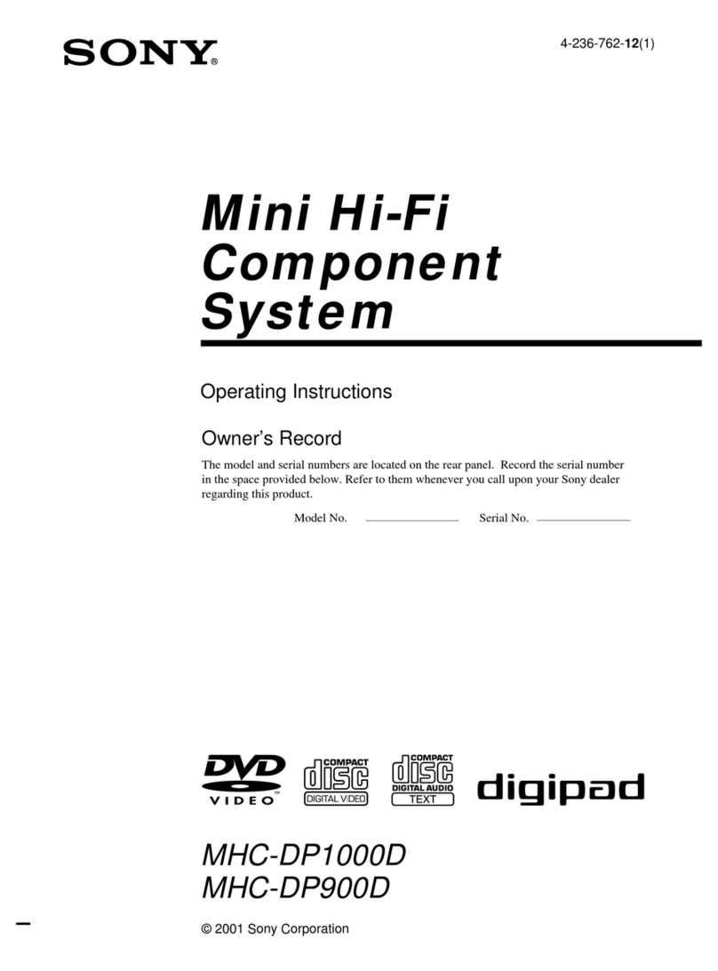 Sony MHC-DP1000D User manual Sony MHC-DP1000D User manual