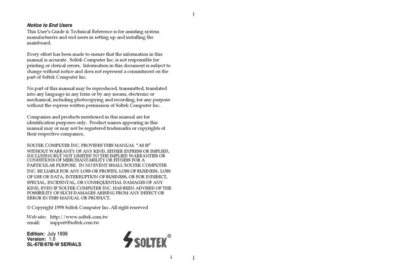 SOLTEK SL-67B-W User manual
